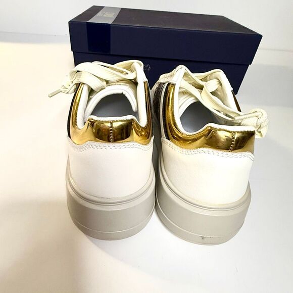 NWT Roberto Cavalli “Cavalli Class” logo hardware white low top sneaker Size 39 - Picture 12 of 16